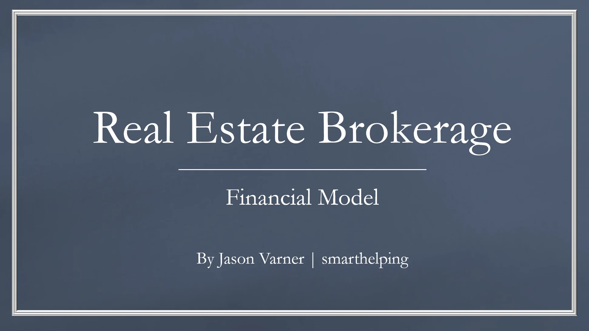 Real Estate Brokerage Feasibility Model (Excel template (XLSX)) Preview Image