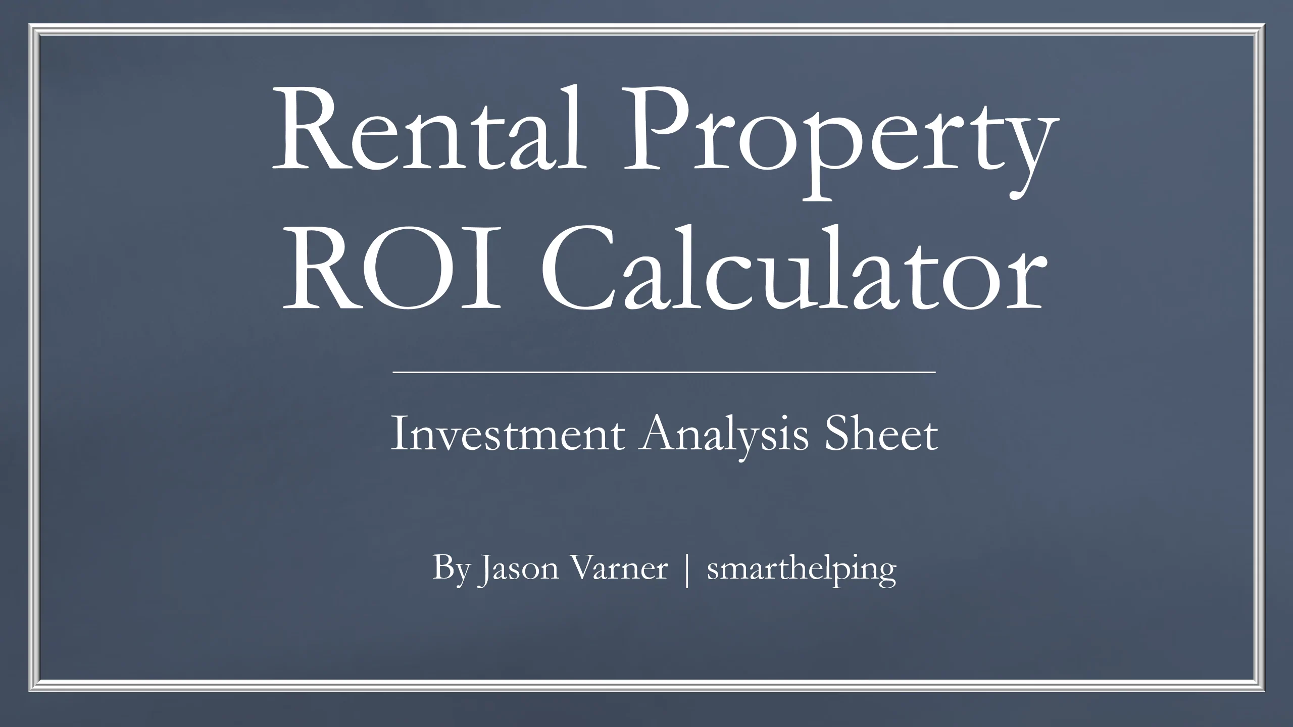 Property Investment Calculator (Excel template (XLSX)) Preview Image