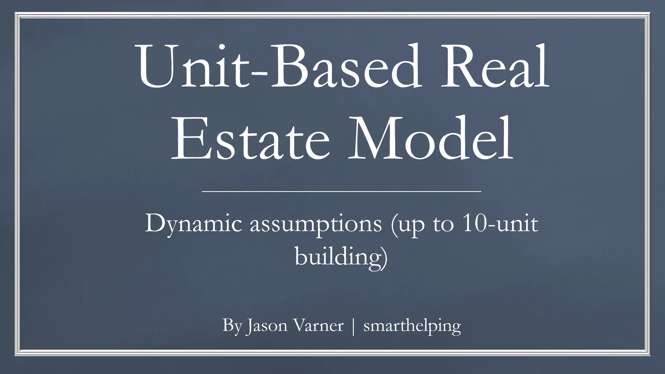 Unit Driven Real Estate Acquisition Template (Excel template (XLSX)) Preview Image