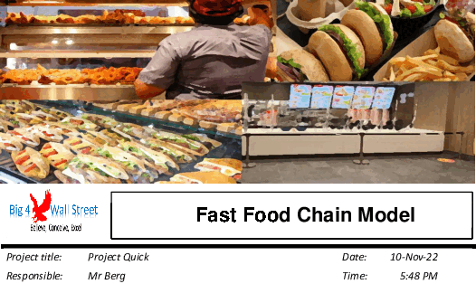 This is a partial preview of Fast Food Chain Financial Model (Excel workbook (XLSX)). 
