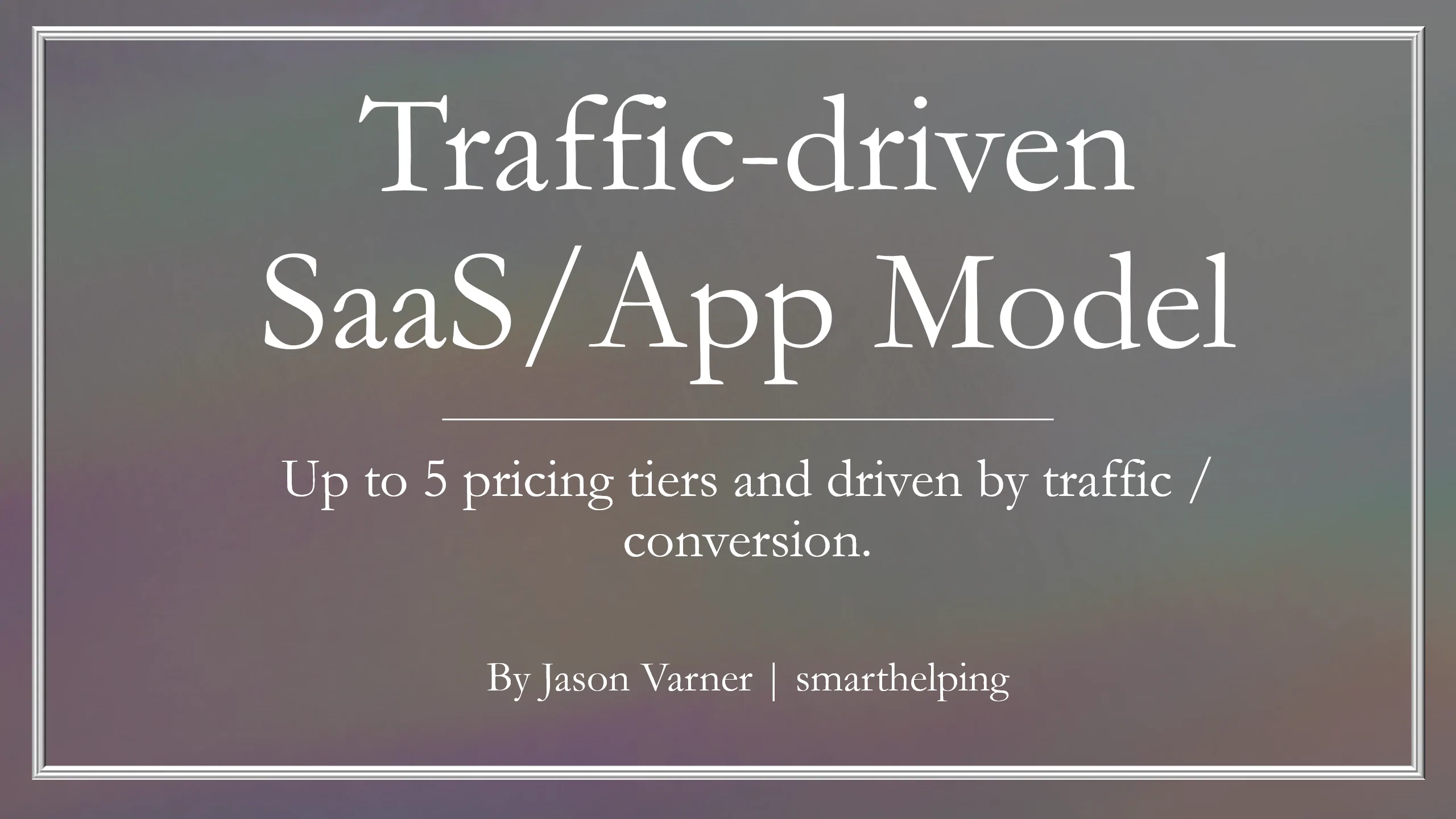 Web or Mobile App SaaS Startup Model with Sensitivity Driver