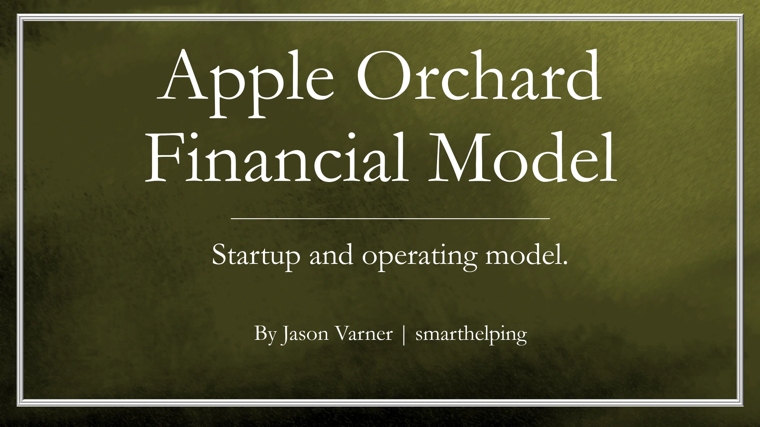 Apple Orchard Operating Model