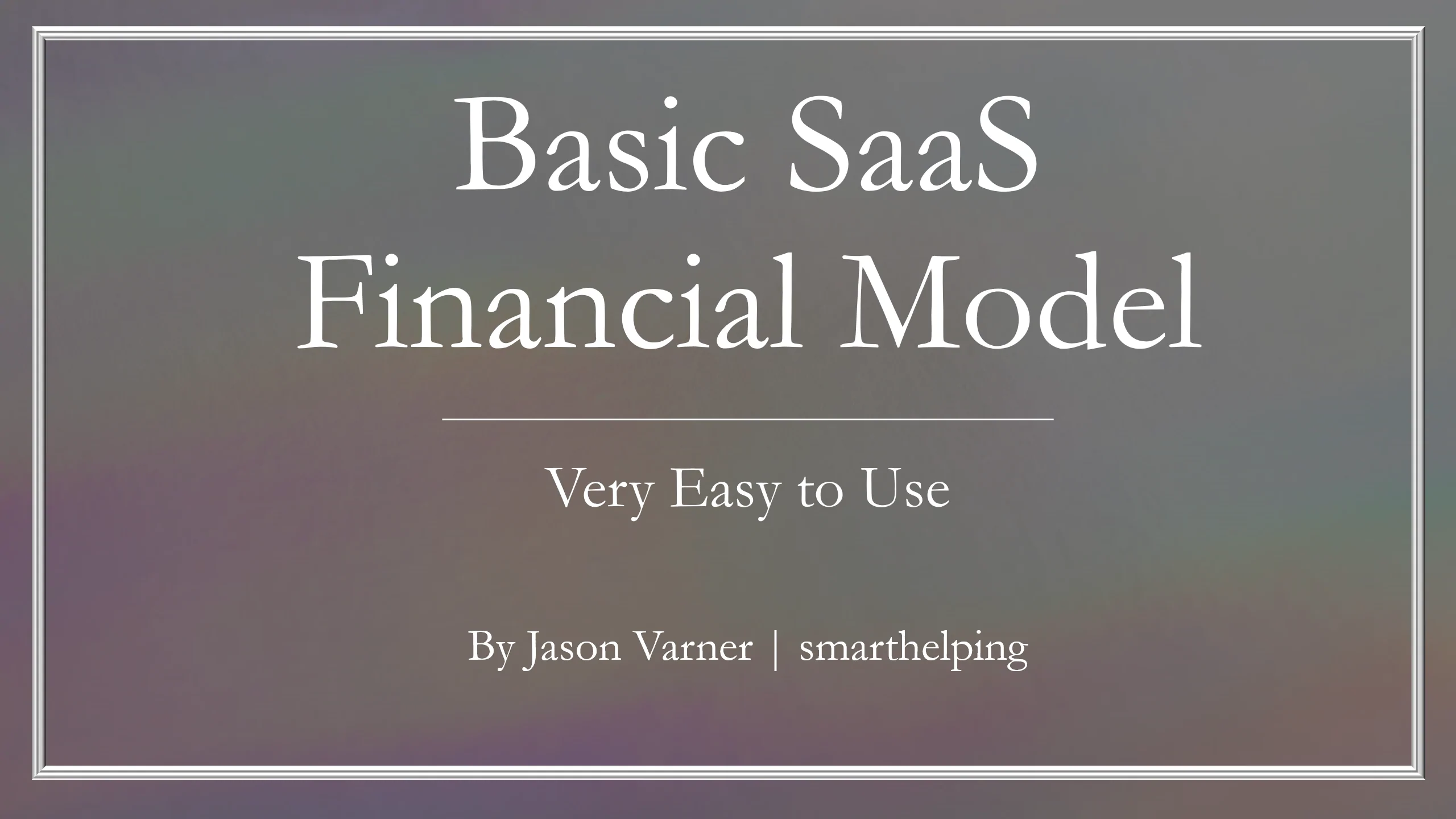 Basic SaaS Startup Model: 4 Pricing Tiers