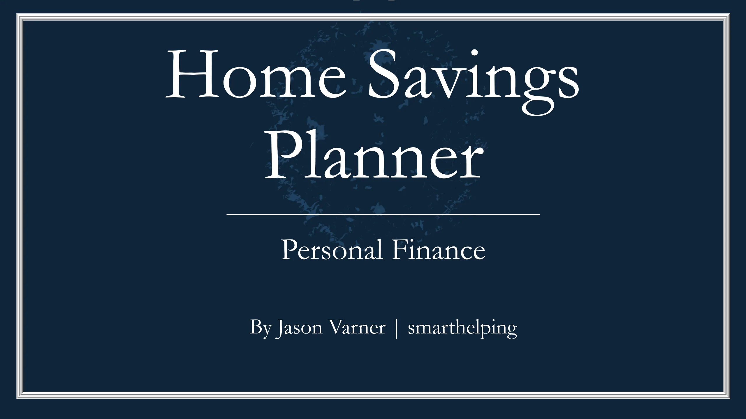 Home Savings Planner Template