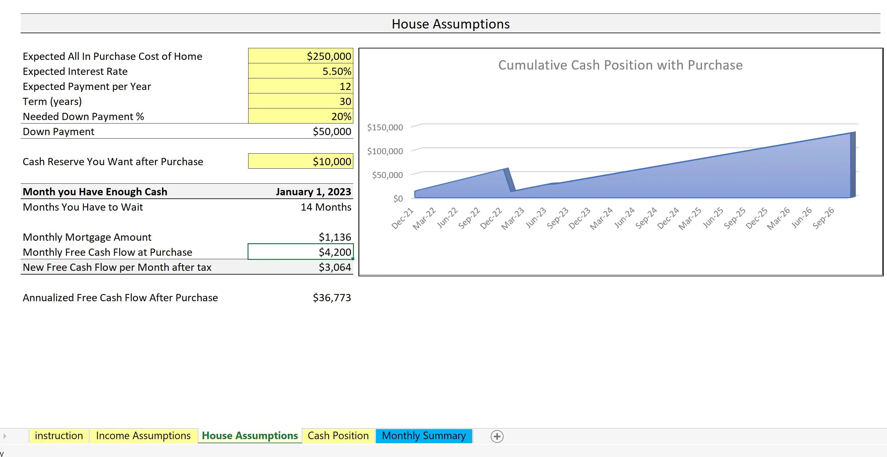 Home Savings Planner Template (Excel template (XLSX)) Preview Image