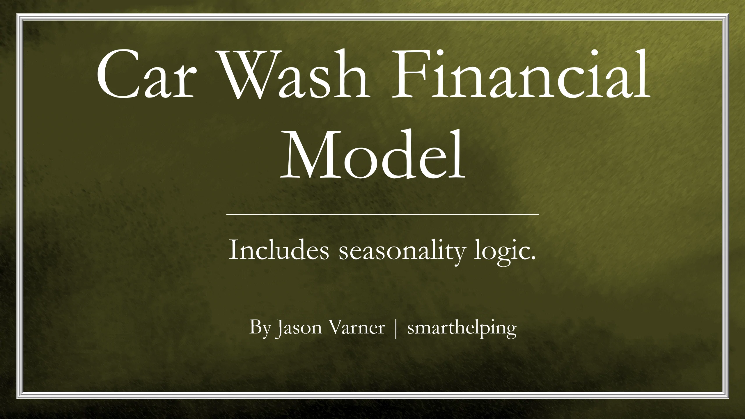 Car Wash Financial Model: 5 Years and Seasonality Logic (Excel template (XLSX)) Preview Image