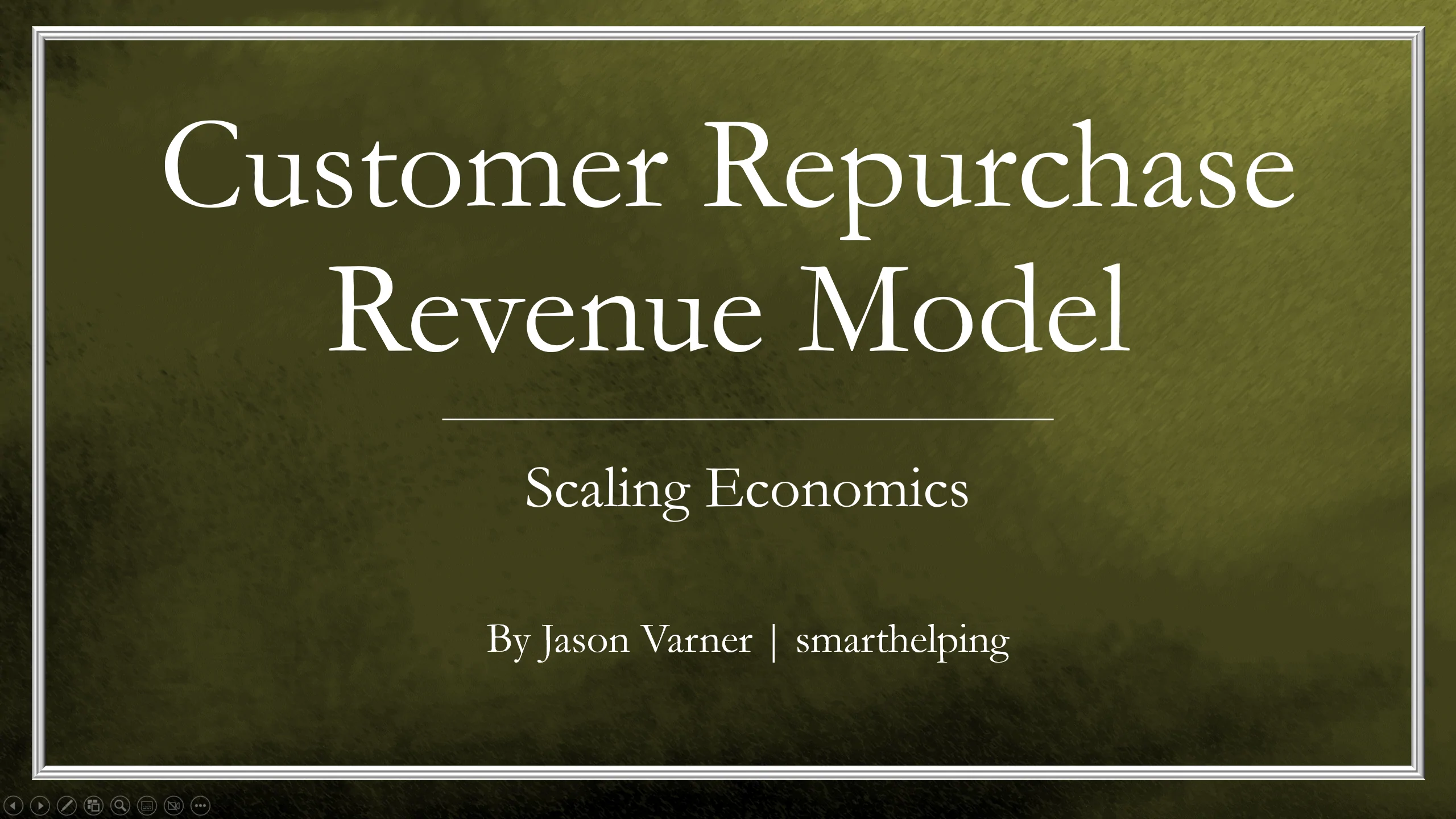 Manufacturing Sales Model: Driven off Customer Repurchase Logic