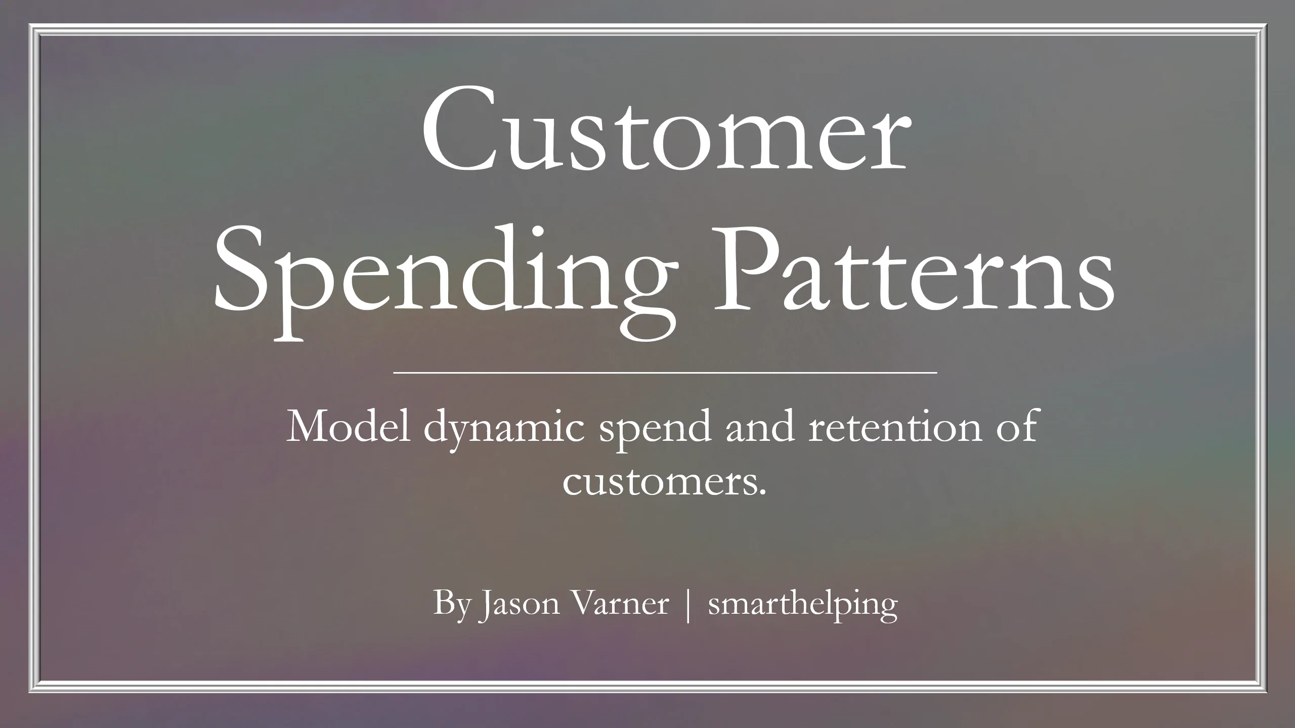 Customer Spend and Retention Pattern: Revenue Modeling (Excel workbook (XLSX)) Preview Image