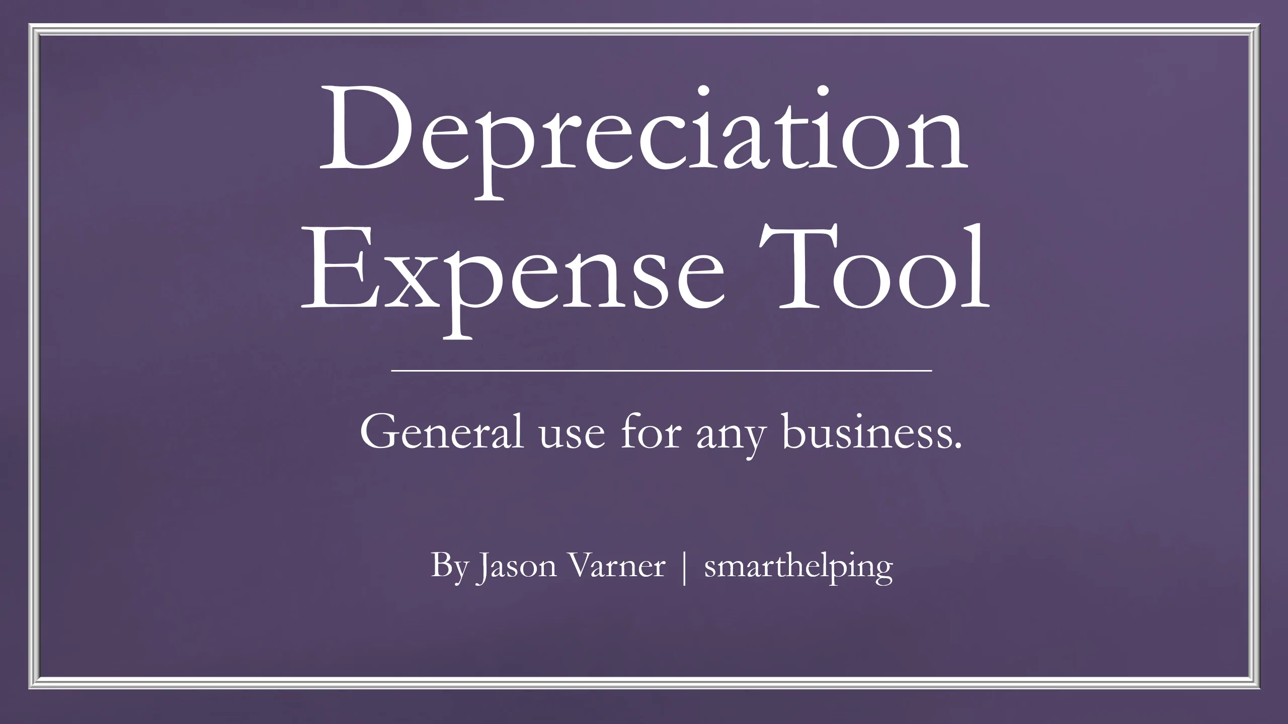 Depreciation Tracking Tool (Excel workbook (XLSX)) Preview Image