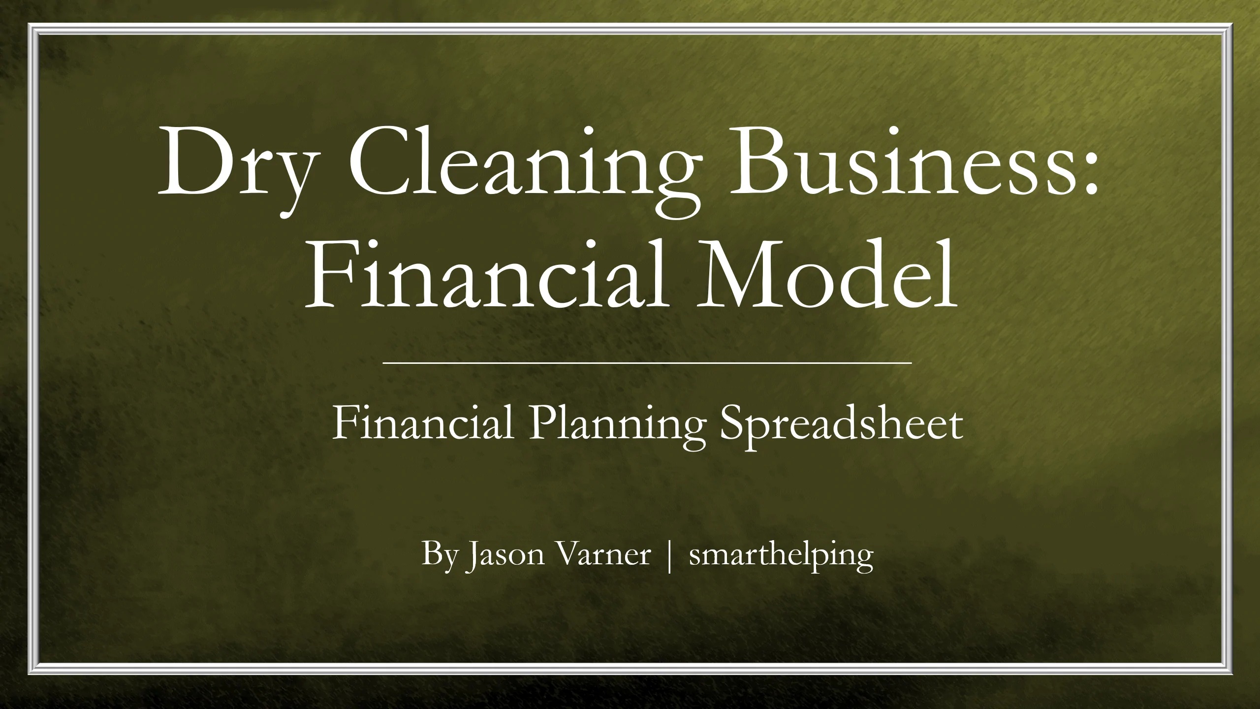 Dry Cleaning Business Financial Model (Excel workbook (XLSX)) Preview Image