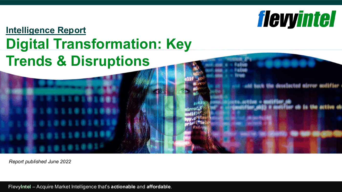 Digital Transformation: Key Trends & Disruptions (20-slide PPT PowerPoint presentation (PPTX)) Preview Image