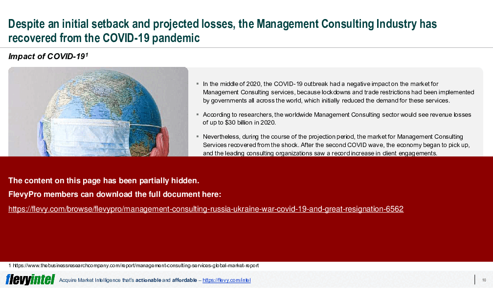 Management Consulting: Russia-Ukraine War, COVID-19, & Great Resignation (24-slide PowerPoint presentation (PPTX)) Preview Image