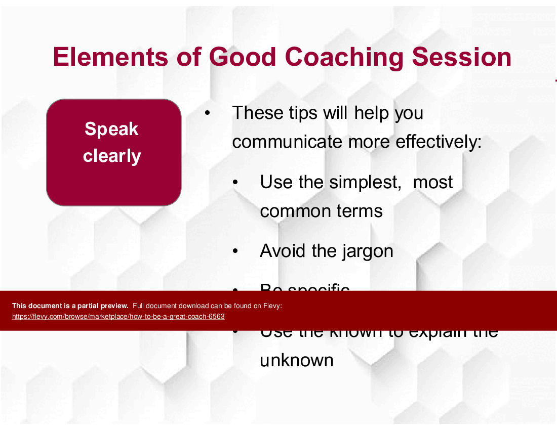 How to Be a Great Coach (60-slide PowerPoint presentation (PPTX)) Preview Image