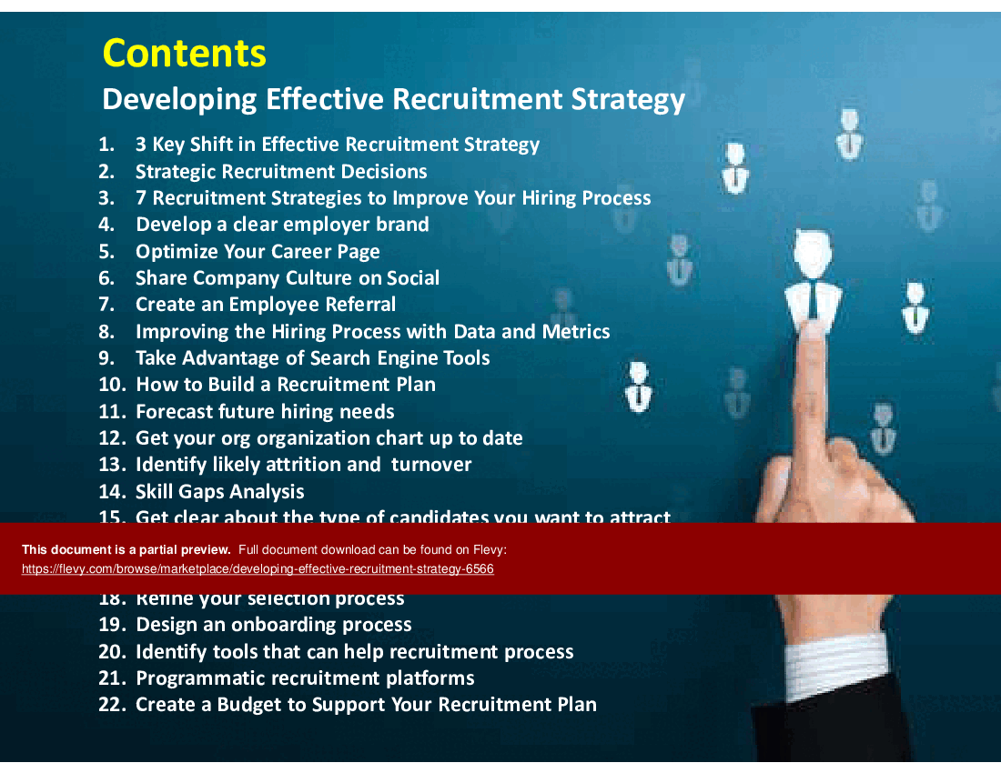 Developing Effective Recruitment Strategy (58-slide PowerPoint presentation (PPTX)) Preview Image