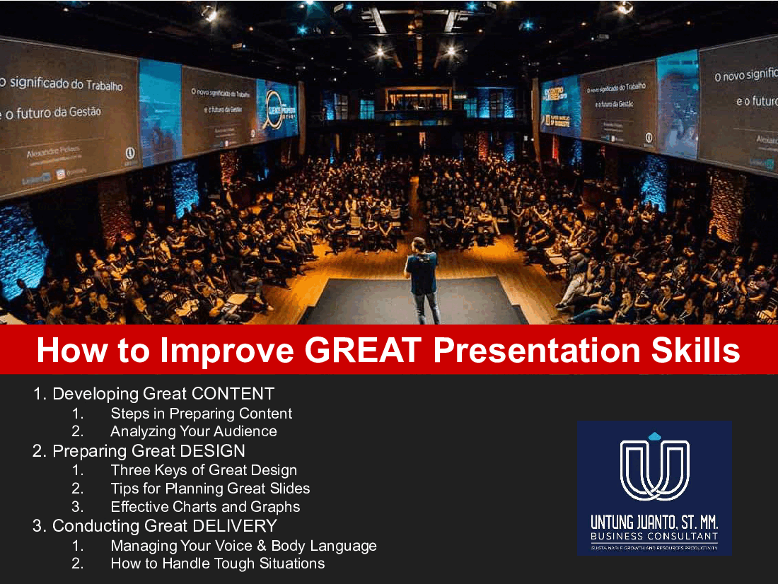 This is a partial preview of How to Improve Great Presentation Skills (47-slide PowerPoint presentation (PPTX)). Full document is 47 slides. 