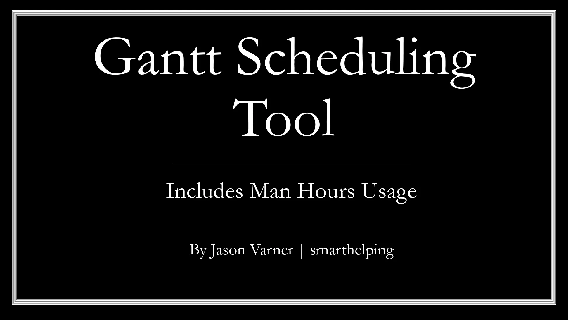 Gantt Scheduling: Man Hours Budgeting Included (Zip archive file document (ZIP)) Preview Image