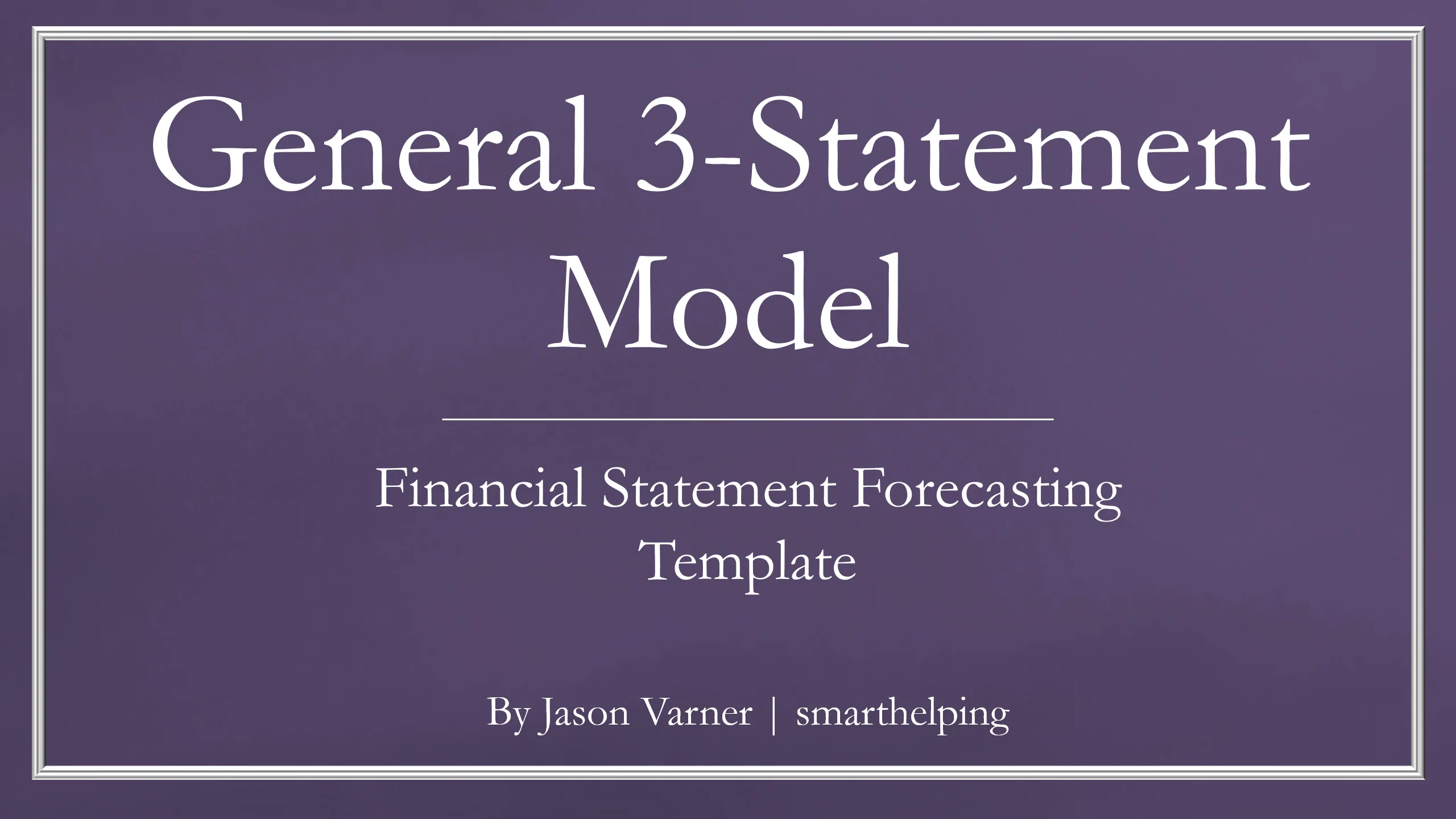 General Use 3-Statement Financial Model: 5-Year Startup (Excel template (XLSX)) Preview Image