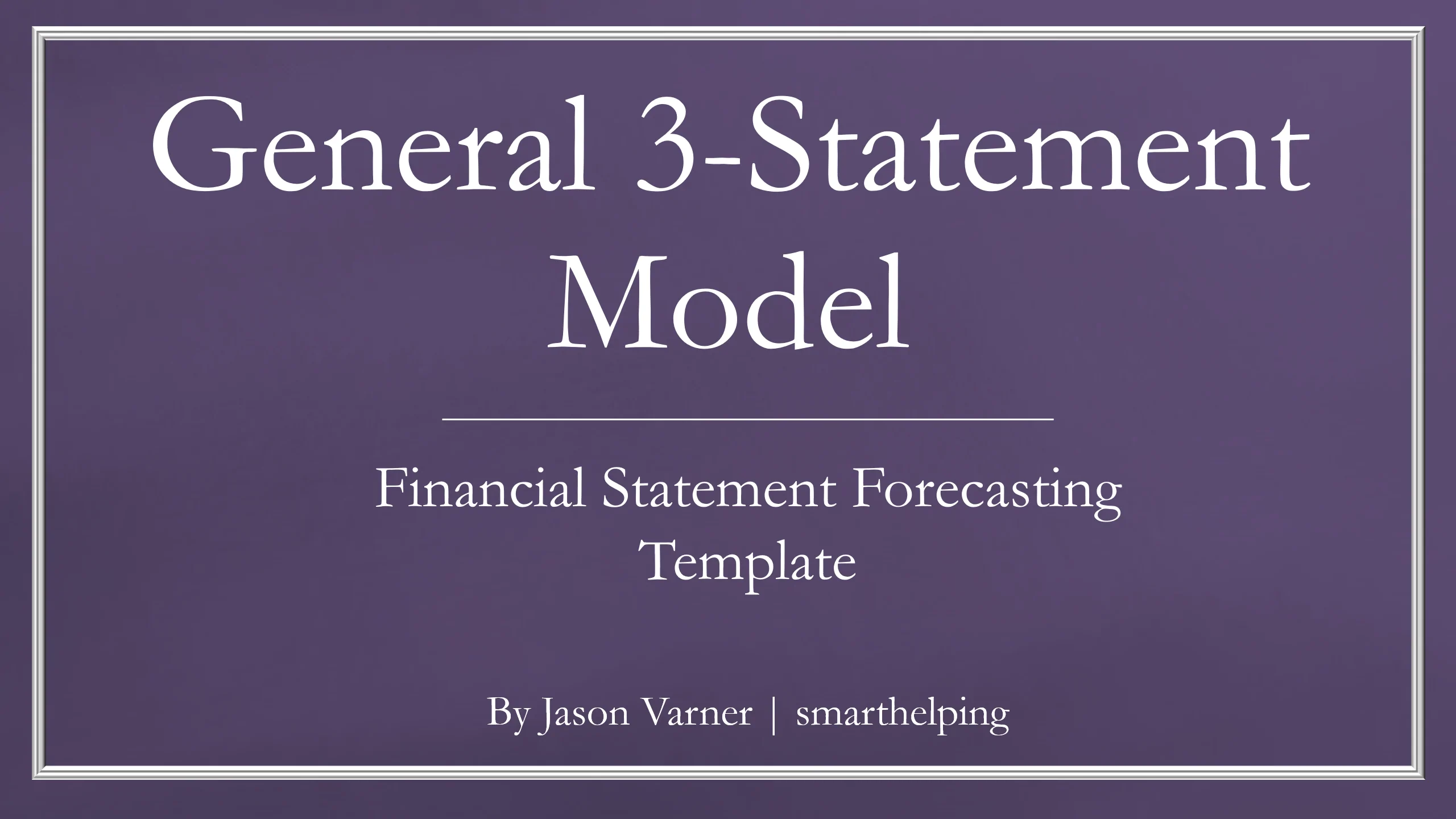 General Use 3-Statement Financial Model: 5-Year Startup