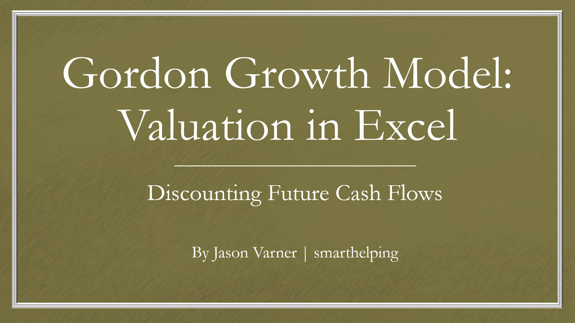 Gordon Growth Valuation Model (Excel template (XLSX)) Preview Image
