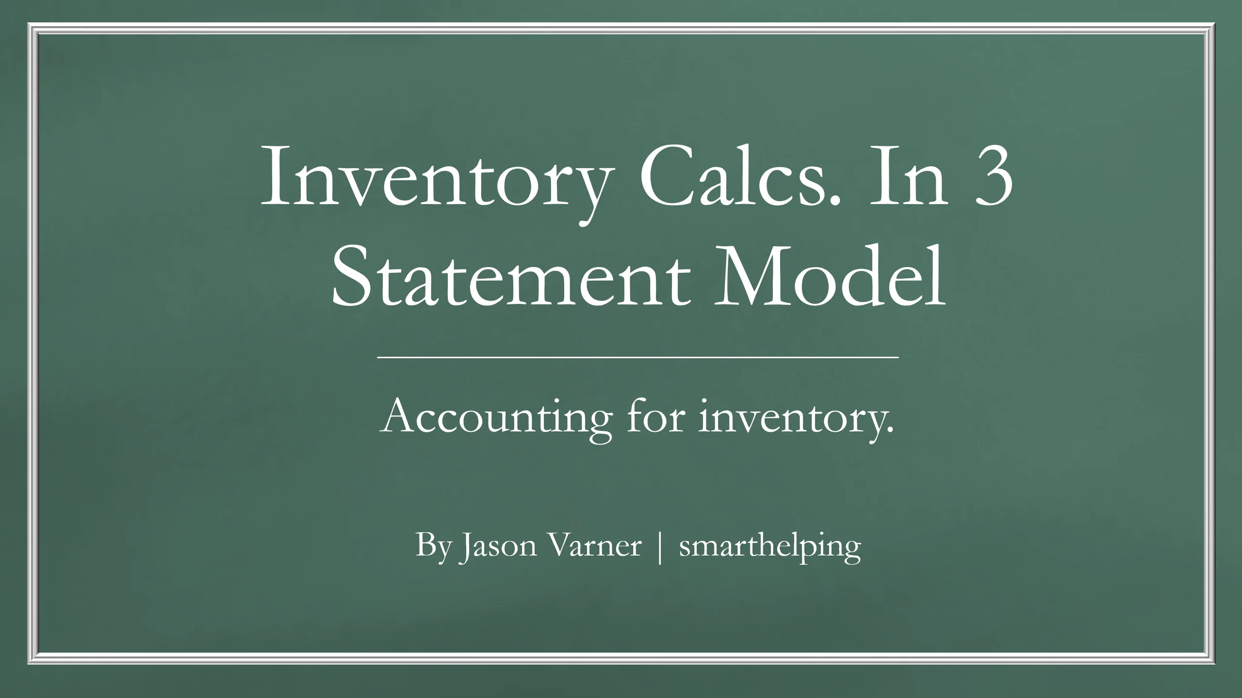 Inventory Modeling within 3-Statement Financial Model (Excel workbook (XLSX)) Preview Image