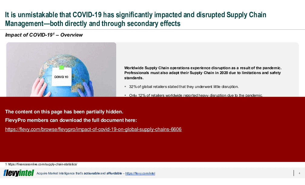 This is a partial preview of Impact of COVID-19 on Global Supply Chains (18-slide PowerPoint presentation (PPTX)). Full document is 18 slides. 