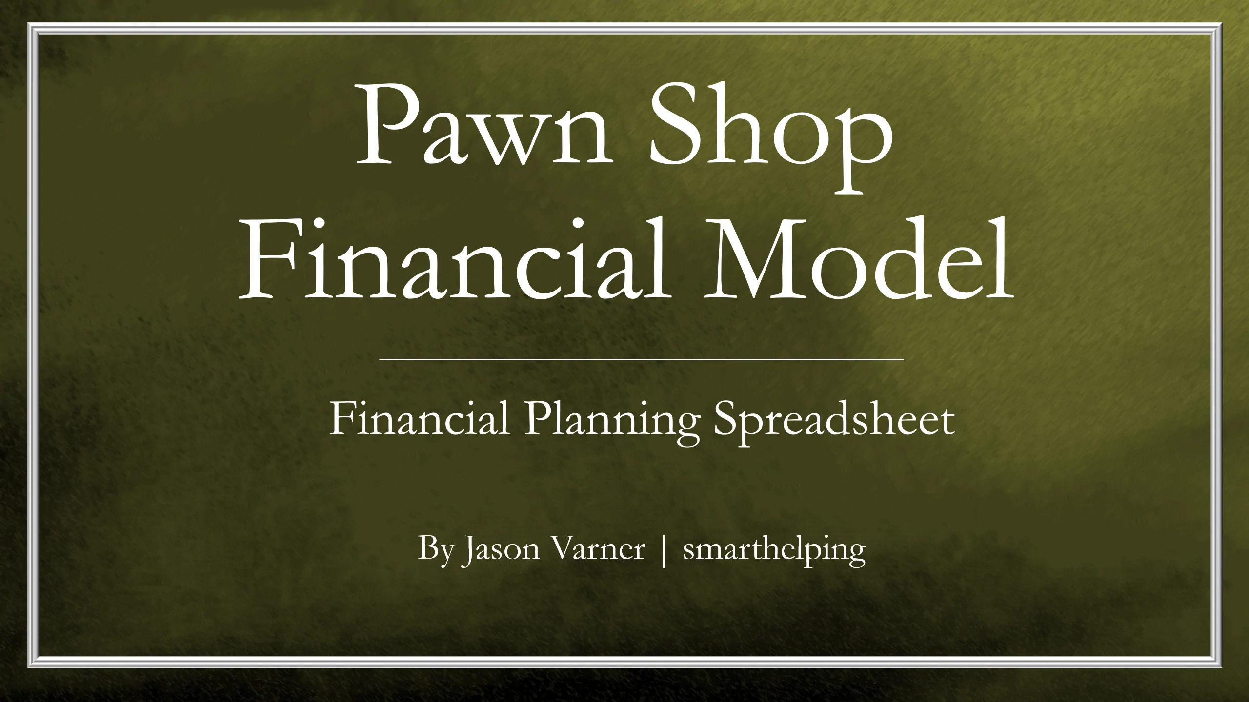 Pawn Shop Financial Simulation: 5 Year Financial Model (Excel template (XLSX)) Preview Image
