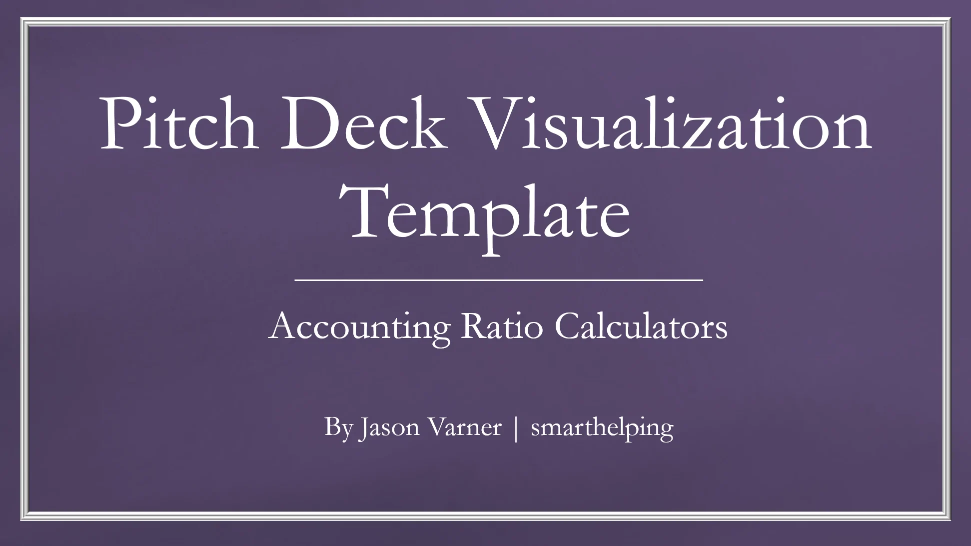 Pitch Deck Financial Visualizations Template