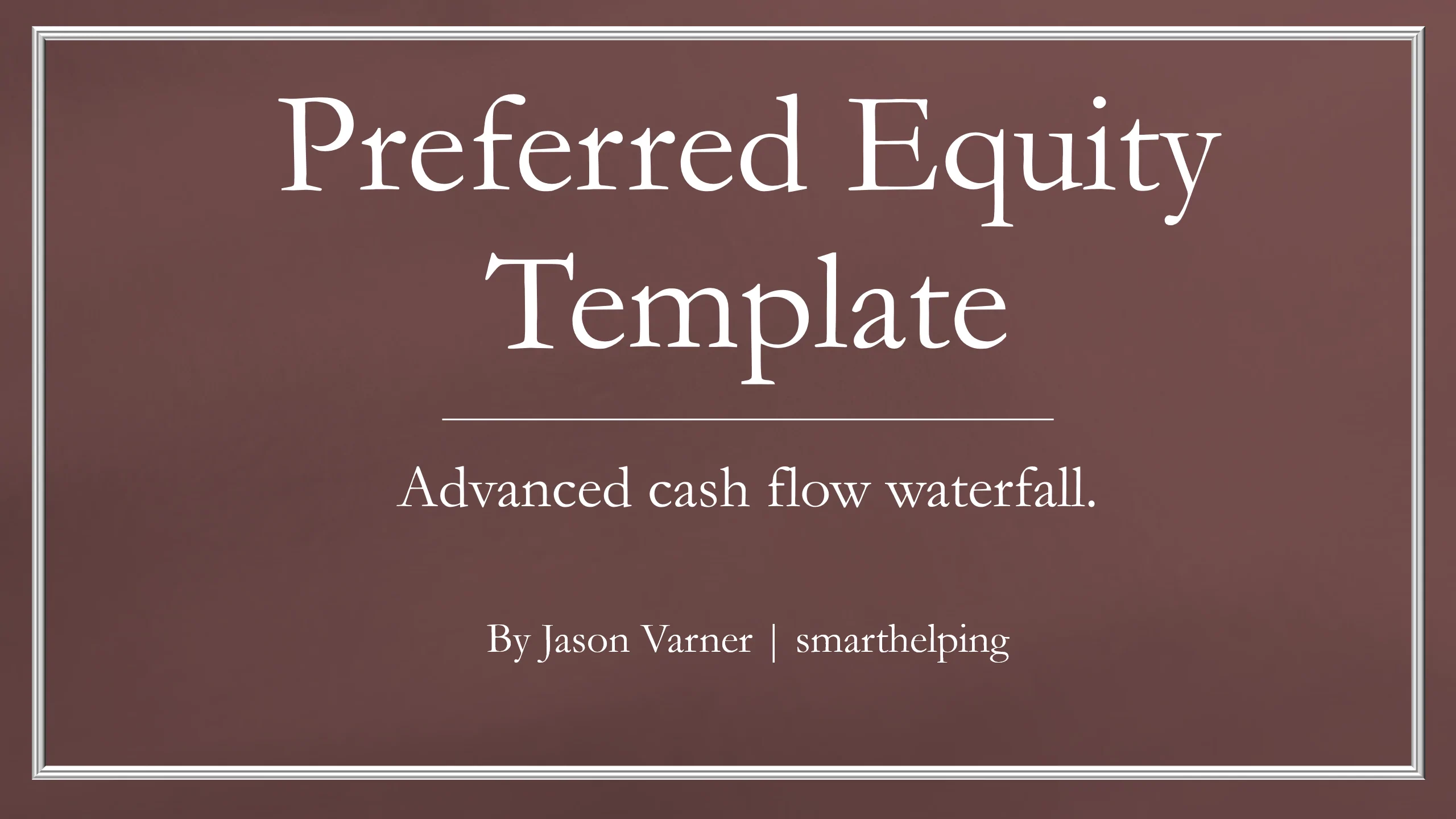 Preferred Equity with Subordinate Soft Preferred Waterfall (Excel workbook (XLSX)) Preview Image