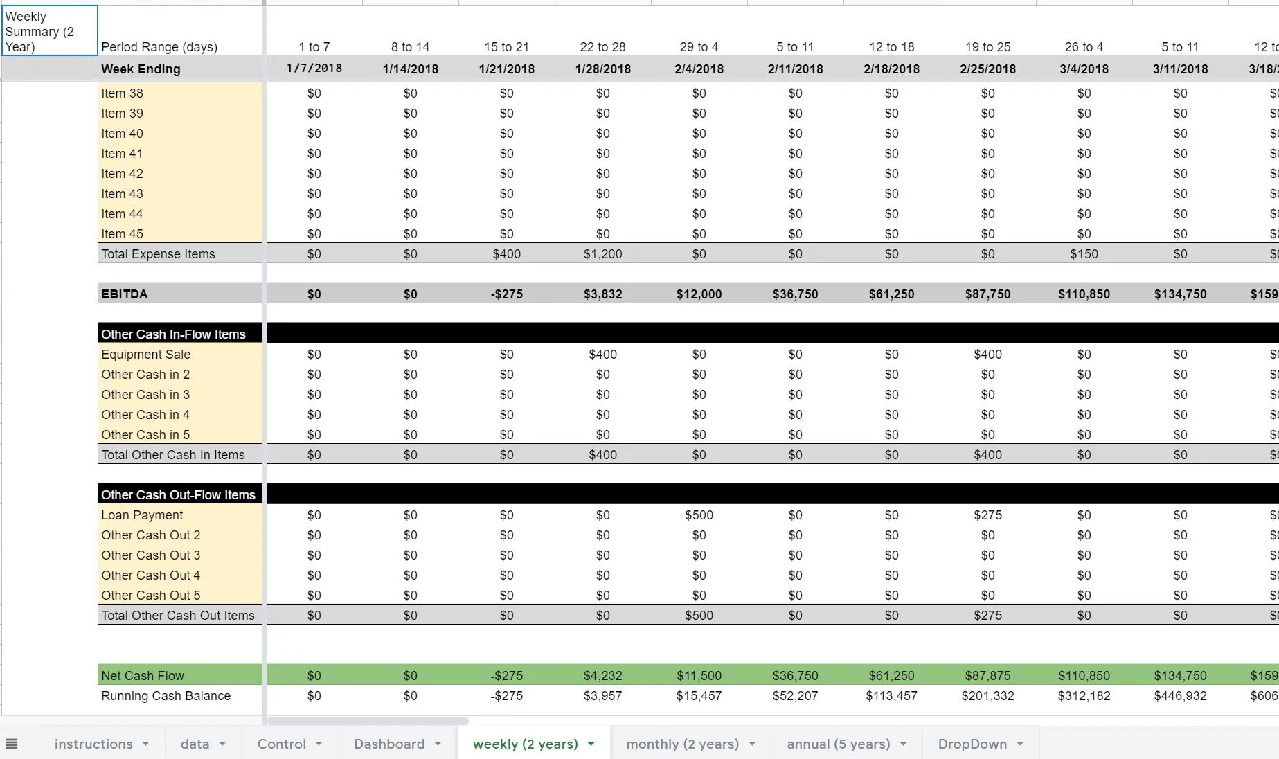 This is a partial preview of Profit & Loss Tracker: Weekly, Monthly, Annual (1-page Word document). Full document is 1 pages. 
