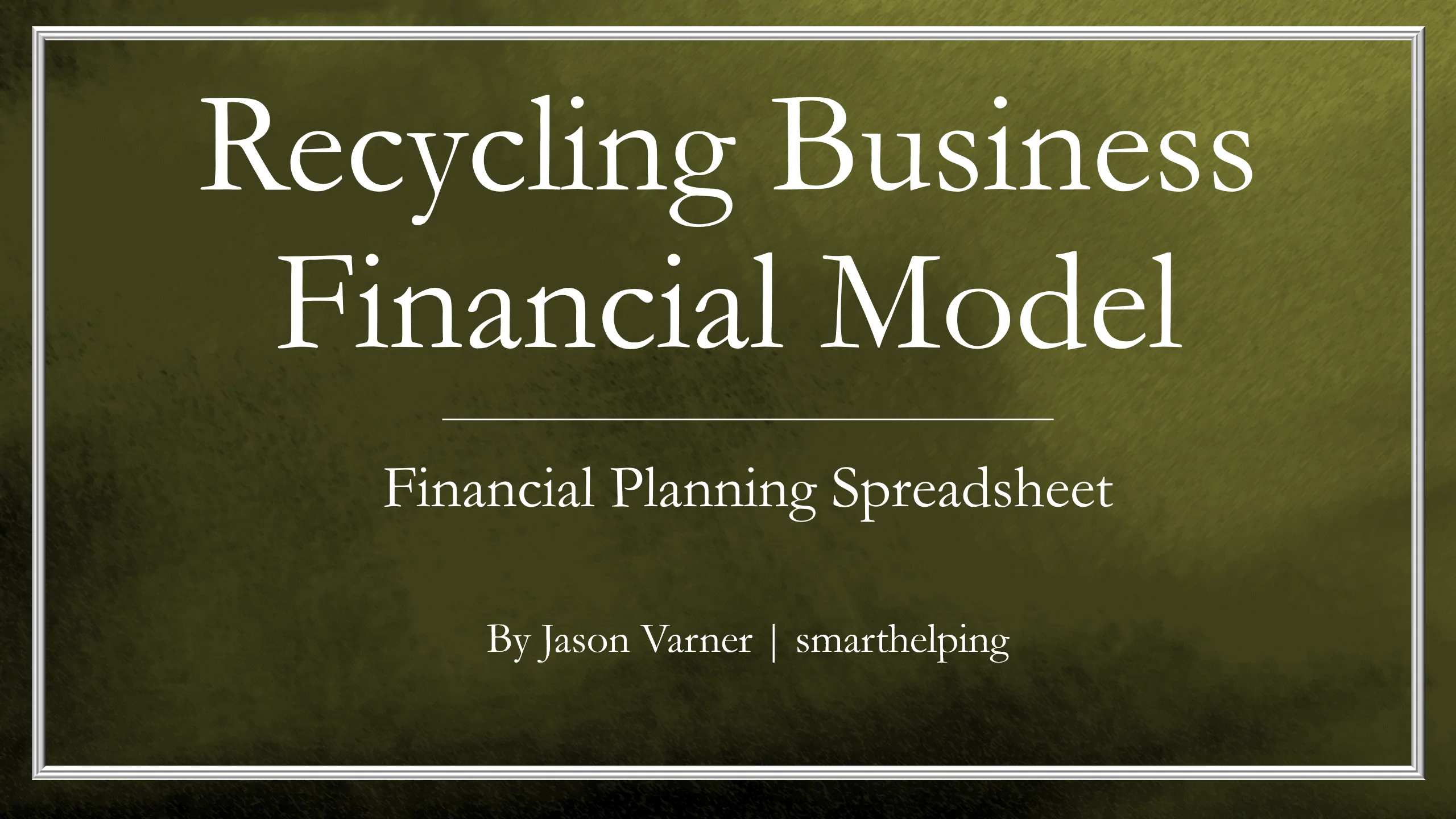 Recycling Business Financial Model (Excel template (XLSX)) Preview Image