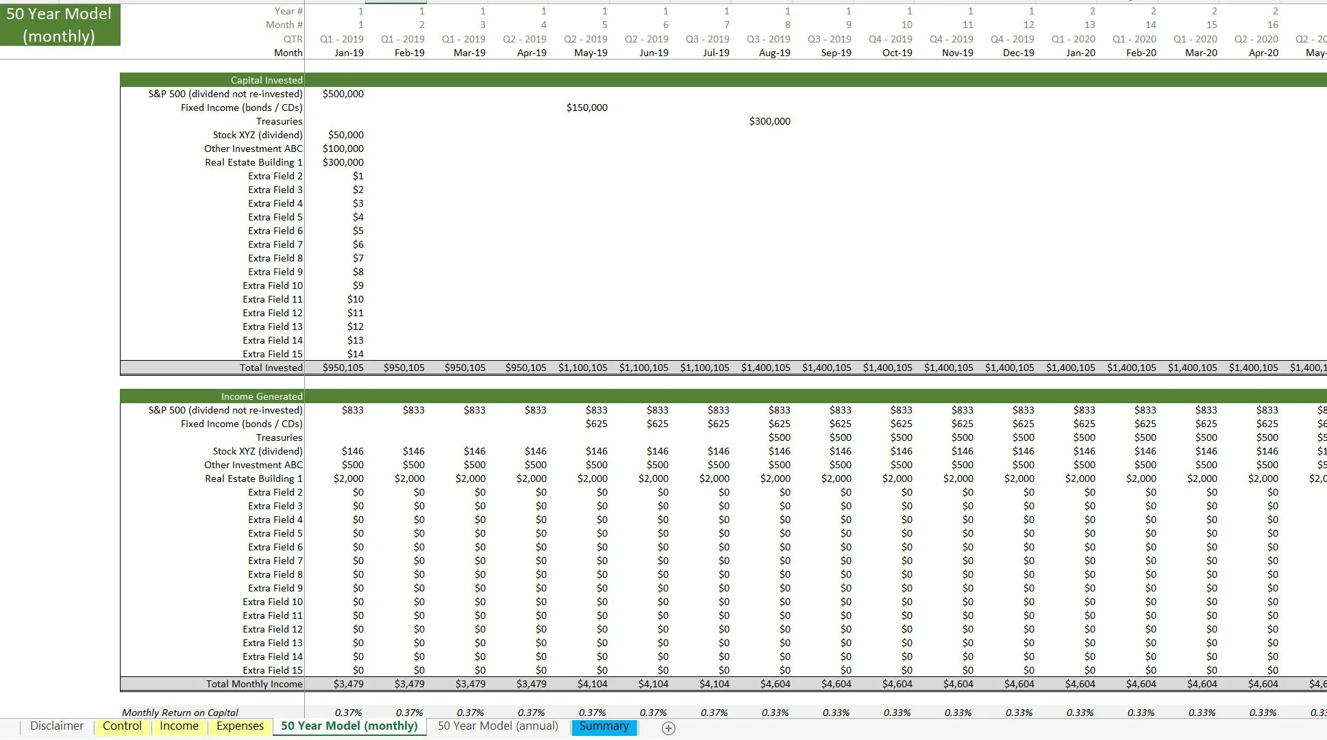 This is a partial preview of Retirement Planning Financial Model (Excel workbook (XLSX)). 