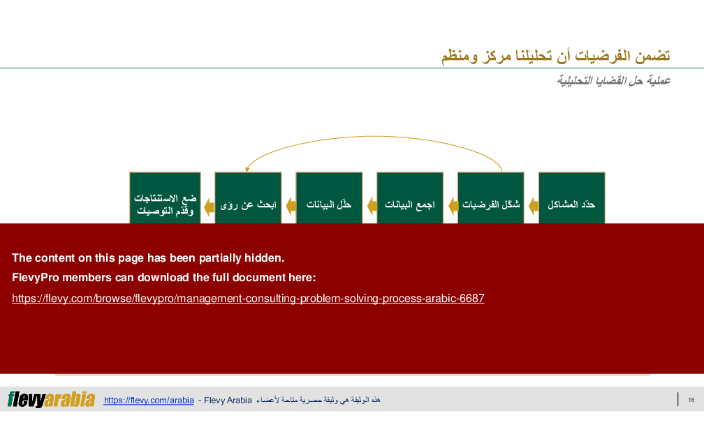 Management Consulting Problem Solving Process (Arabic) () Preview Image