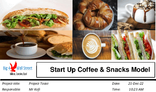 Coffee and Snack Financial Model