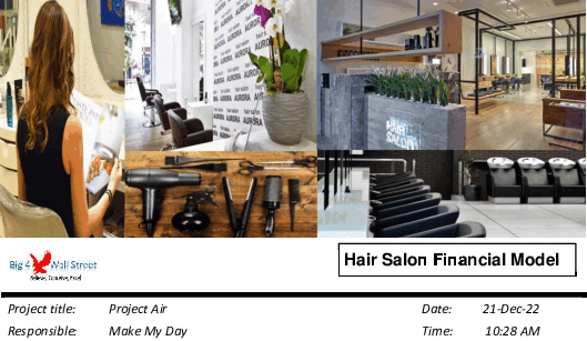 Hair Salon Financial Model (Excel template (XLSX)) Preview Image
