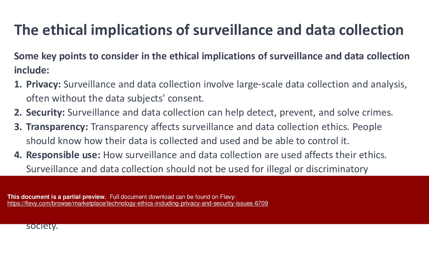 Technology Ethics (including Privacy & Security Issues) (49-slide PowerPoint presentation (PPTX)) Preview Image