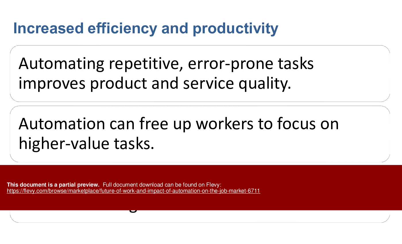 Future of Work and Impact of Automation on the Job Market (49-slide PPT PowerPoint presentation (PPTX)) Preview Image