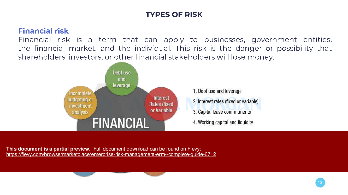 Enterprise Risk Management (ERM) - Complete Guide (139-page PDF document) Preview Image
