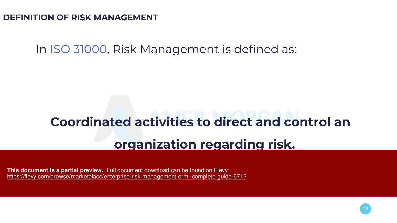 Enterprise Risk Management (ERM) - Complete Guide (139-page PDF document) Preview Image