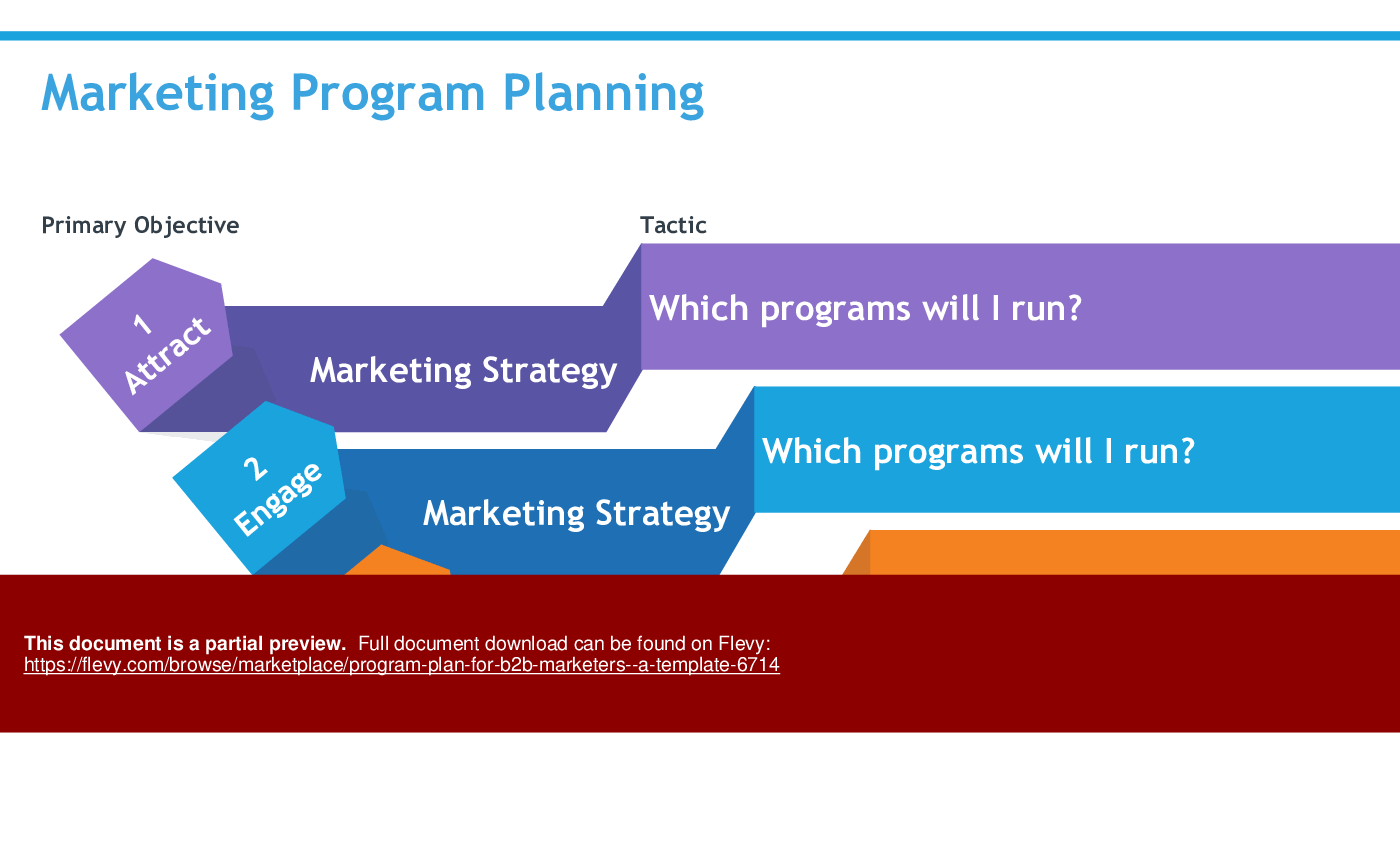 This is a partial preview of Program Plan for B2B Marketers - A Template (21-slide PowerPoint presentation (PPTX)). Full document is 21 slides. 