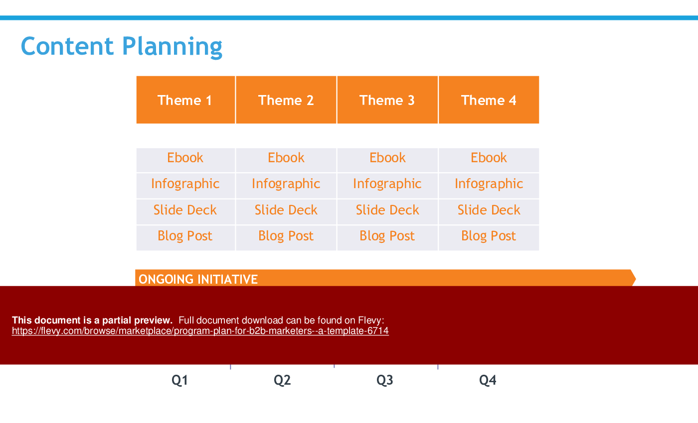 Program Plan for B2B Marketers - A Template (21-slide PPT PowerPoint presentation (PPTX)) Preview Image