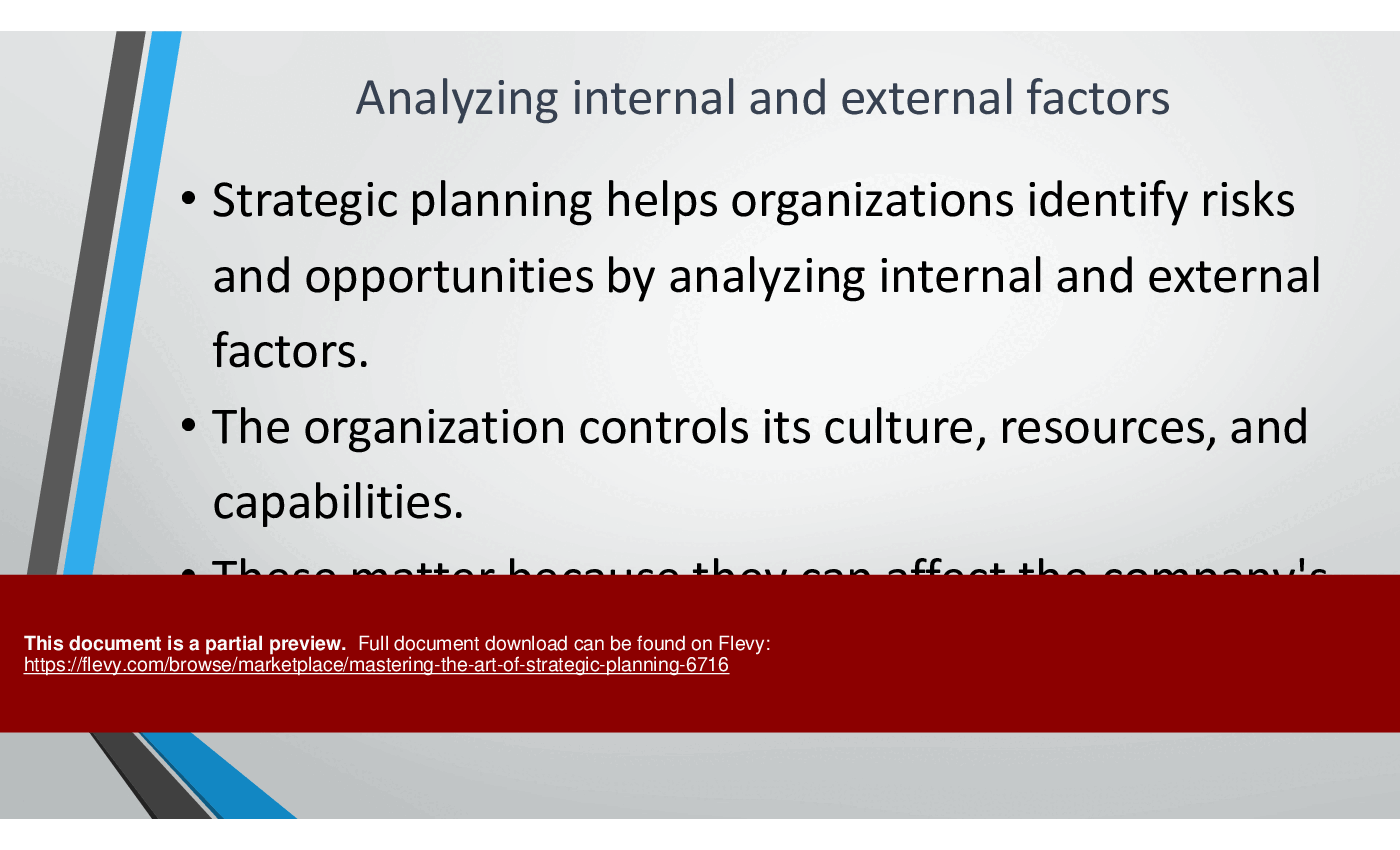Mastering the Art of Strategic Planning (45-slide PPT PowerPoint presentation (PPTX)) Preview Image