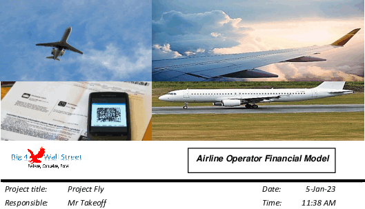 This is a partial preview of Airline Operator Financial Model (Excel workbook (XLSX)). 