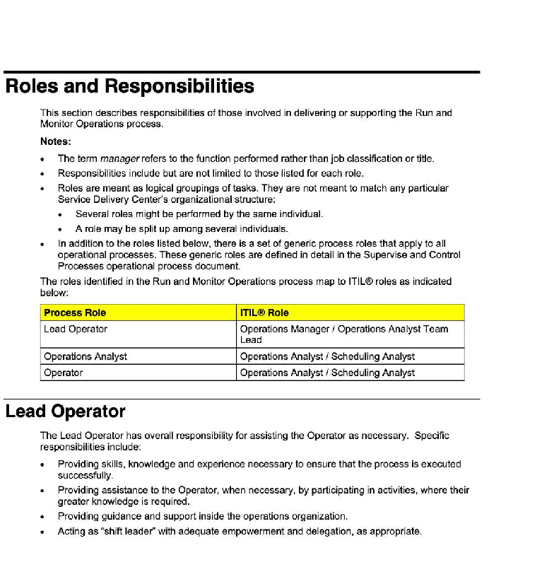 Risk Self-Assessment Exercise (Run & Monitor Operations)