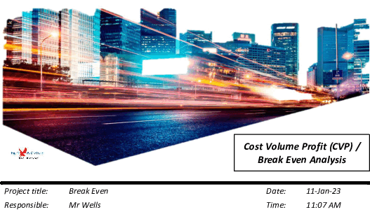 Break Even Analysis (Excel template (XLSX)) Preview Image