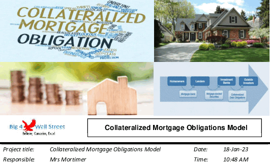 Collateralized Mortgage Obligations Model (Excel template (XLSX)) Preview Image