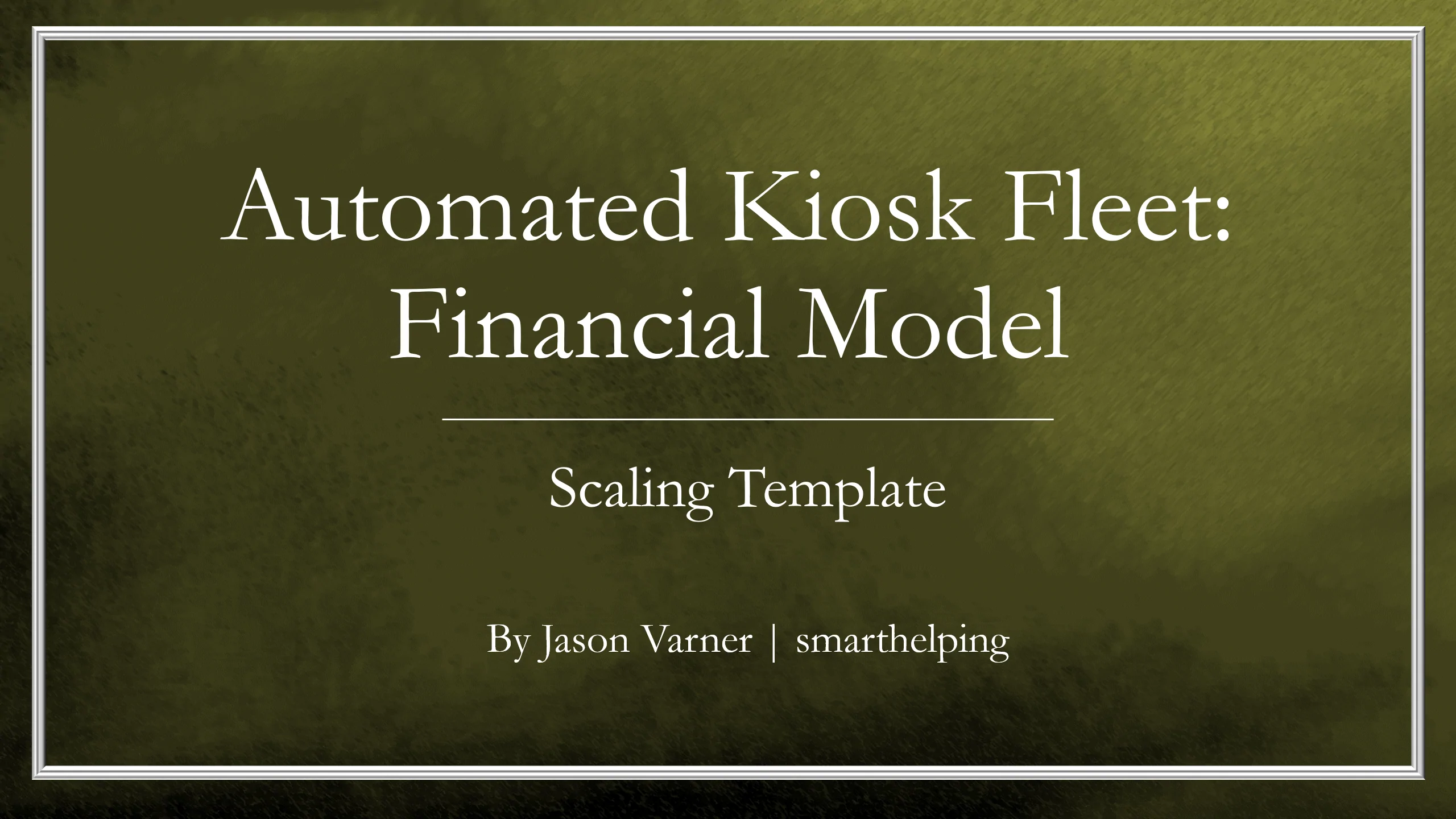 Robotic Kiosk Scalable Financial Model (Excel template (XLSX)) Preview Image