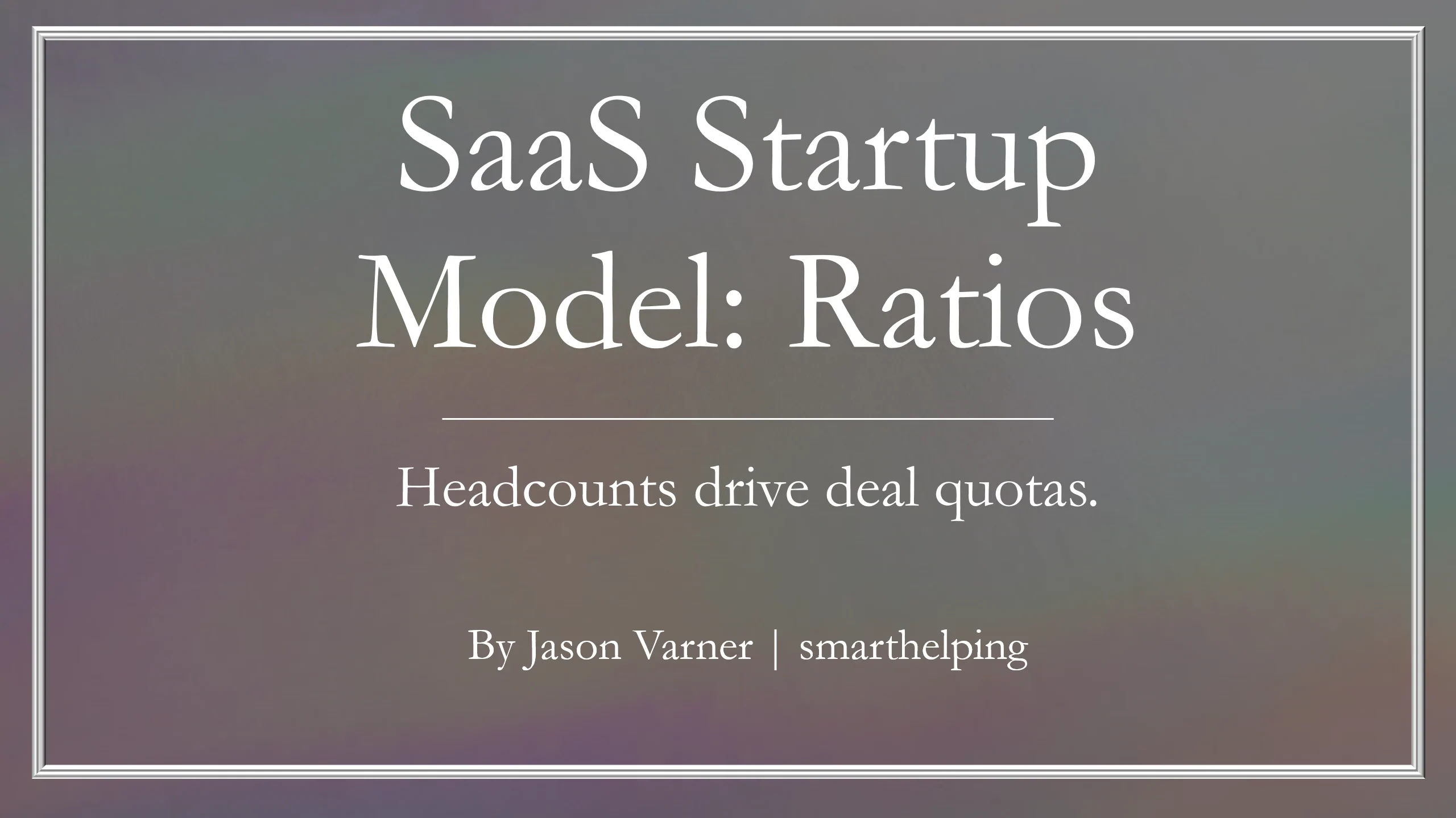 Startup SaaS Financial Model: Driven by Account Executive (AE) Deals