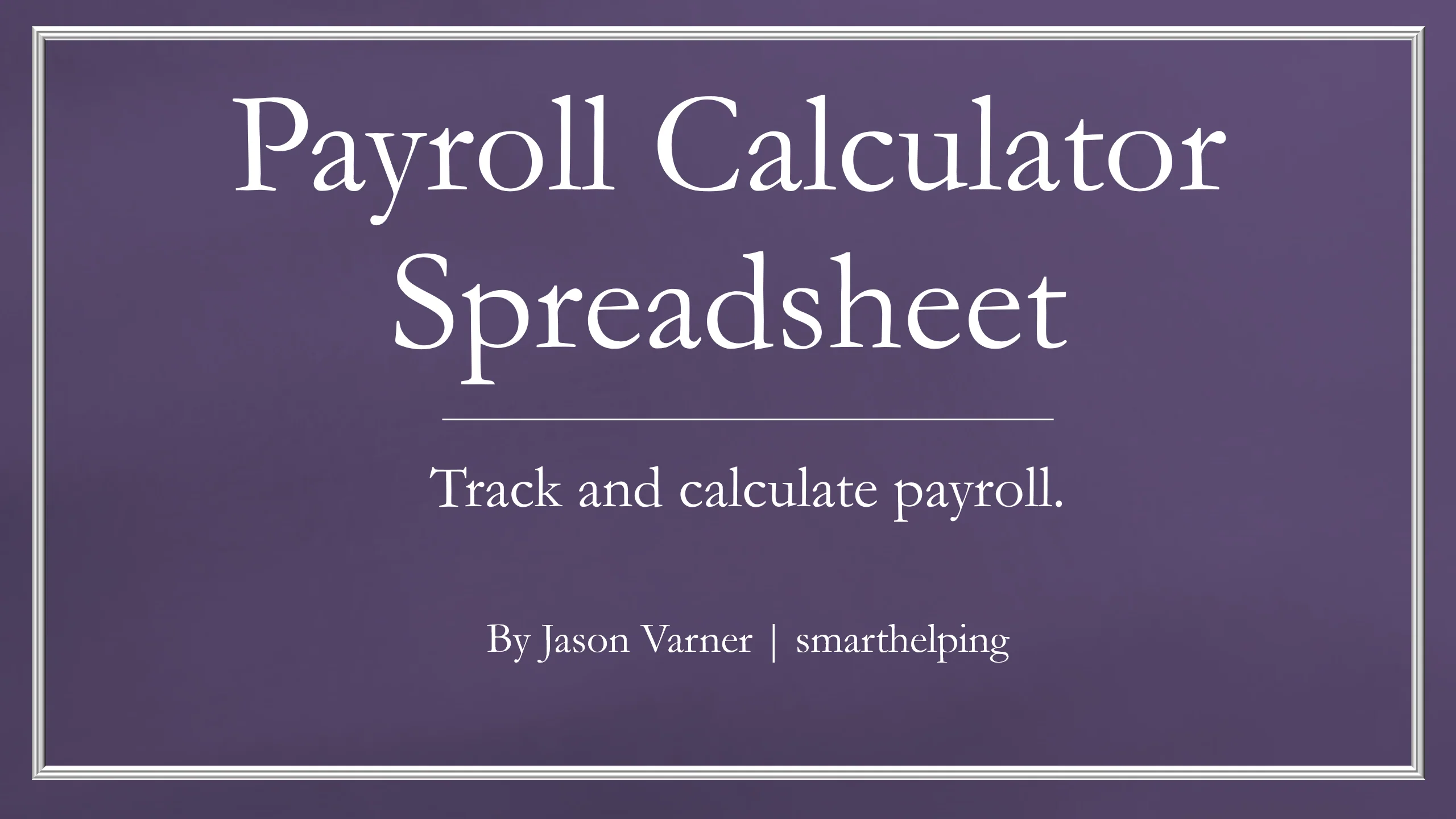 Payroll Calculator (Excel workbook (XLSX)) Preview Image
