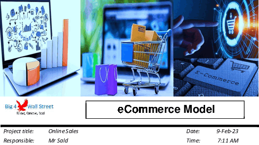 This is a partial preview of eCommerce Website Financial Model (Excel workbook (XLSX)). 