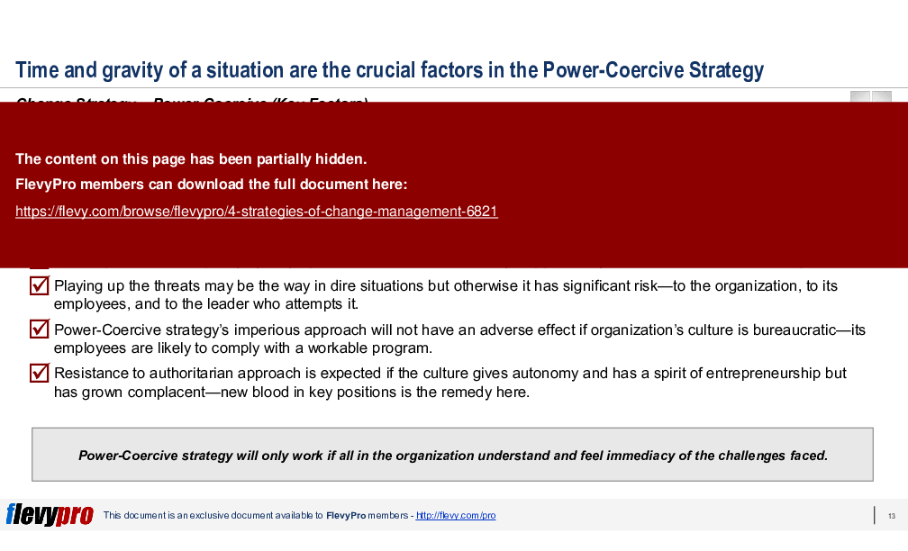 This is a partial preview of 4 Strategies of Change Management (32-slide PowerPoint presentation (PPTX)). Full document is 32 slides. 